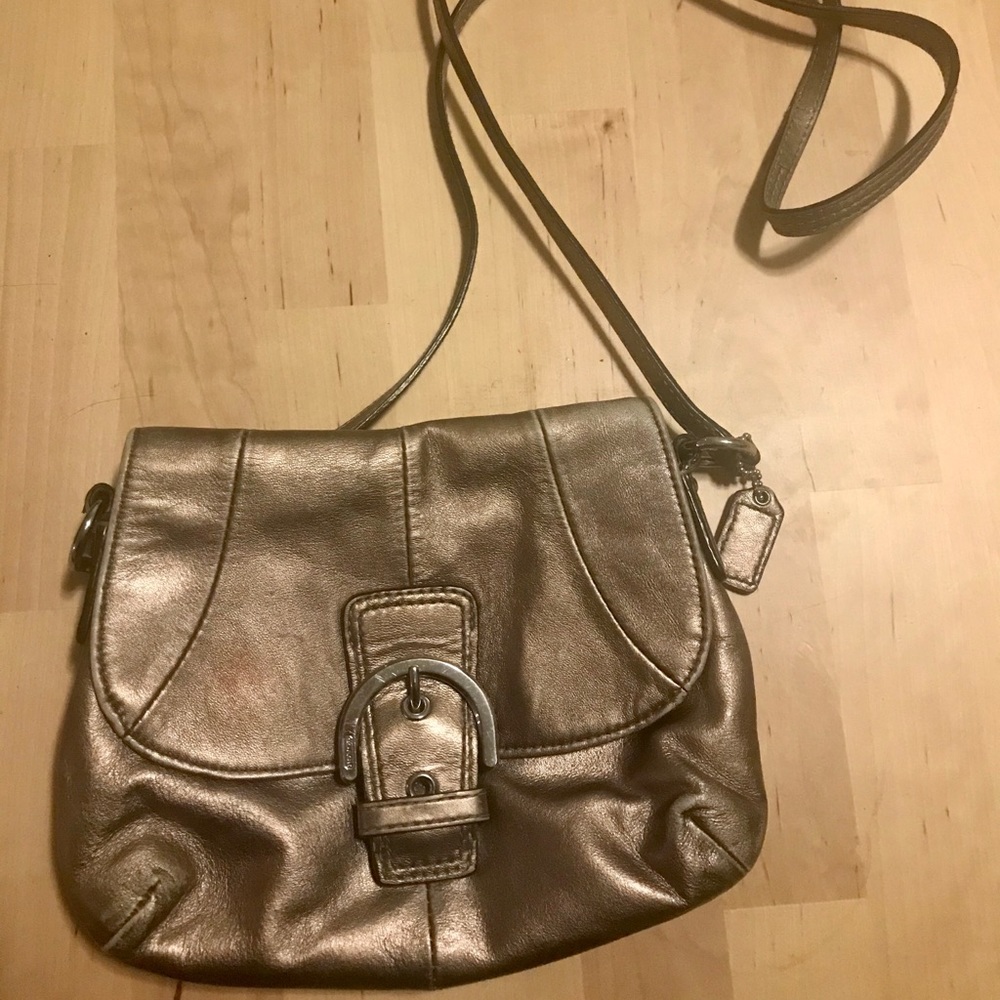 Metallic gold bag